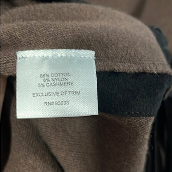 Tyler Boe brown/black cashmere poncho/cape with black fringe. Size XS/S - Picture 11 of 11